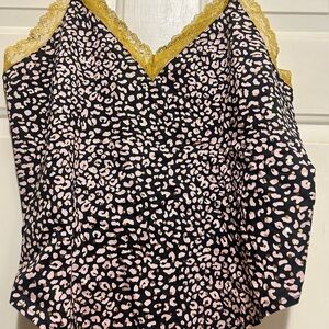 VS Leopard Print V-Neck Women's Cami Large